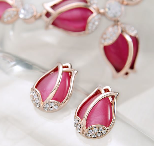 Rose Necklace Set - Kuberlo - Best Gift for - Imitation Jewellery - Designer Jewellery - one gram gold - fashion jewellery