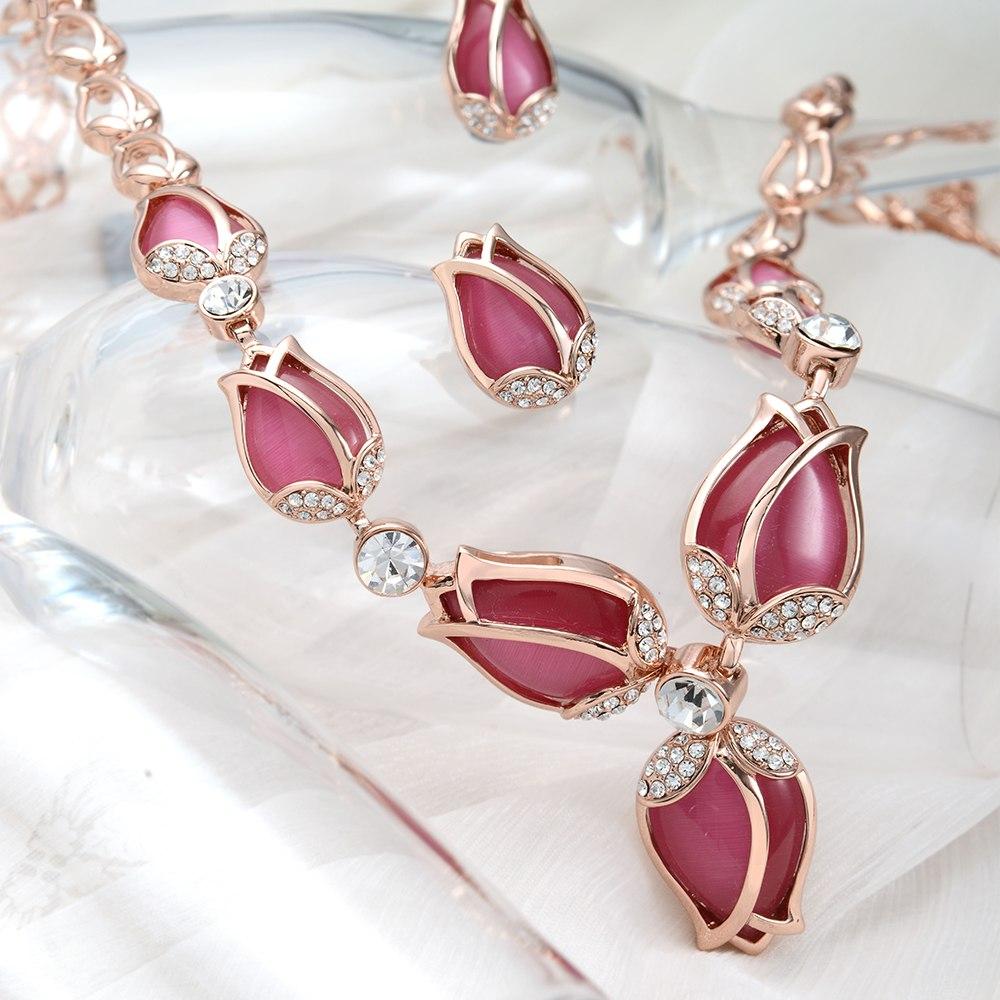 Rose Necklace Set - Kuberlo - Best Gift for - Imitation Jewellery - Designer Jewellery - one gram gold - fashion jewellery