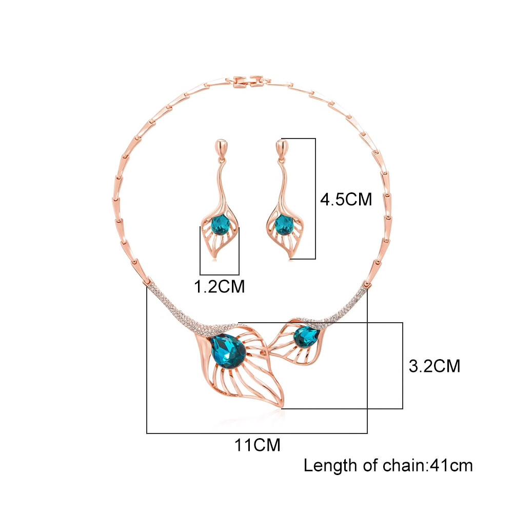 Drop Crystal Necklace Set - Kuberlo - Best Gift for - Imitation Jewellery - Designer Jewellery - one gram gold - fashion jewellery