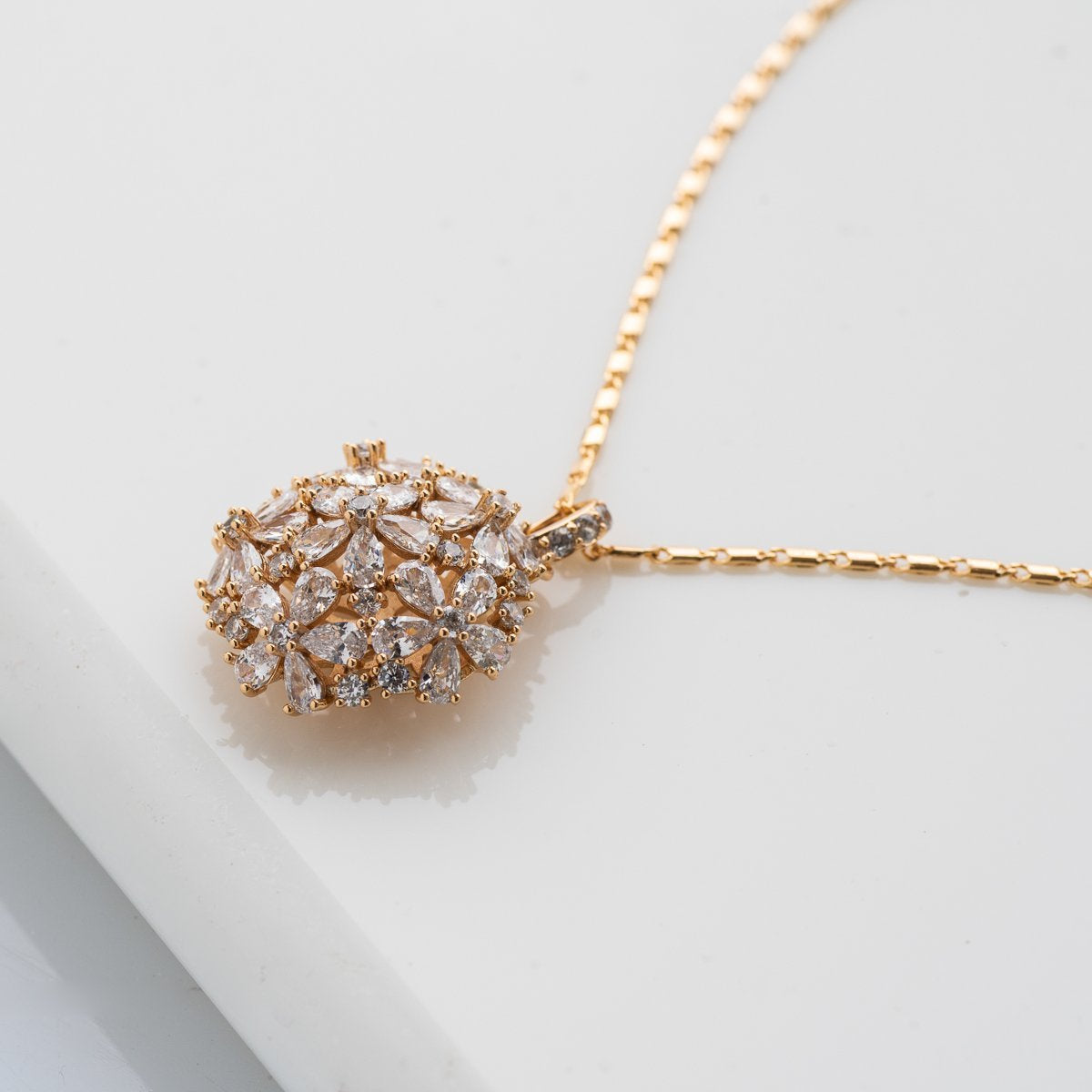 Gold Floral Pendant set - Kuberlo - Best Gift for - Imitation Jewellery - Designer Jewellery - one gram gold - fashion jewellery