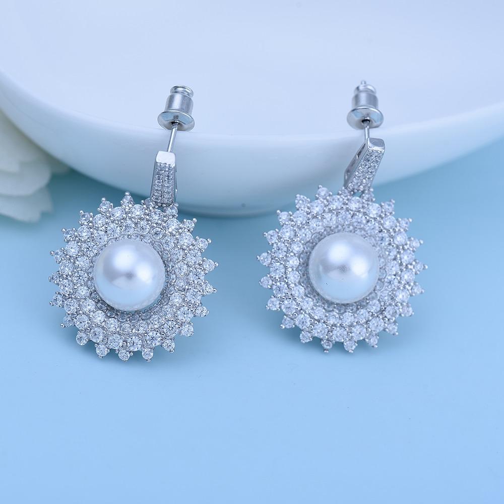 Central Pearl Dangler Earrings - Kuberlo - Best Gift for - Imitation Jewellery - Designer Jewellery - one gram gold - fashion jewellery