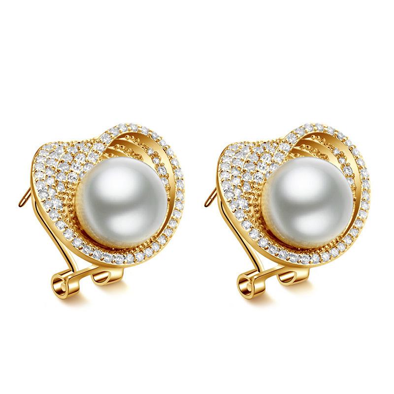 Office Pearl Stud Earrings - Kuberlo - Best Gift for - Imitation Jewellery - Designer Jewellery - one gram gold - fashion jewellery