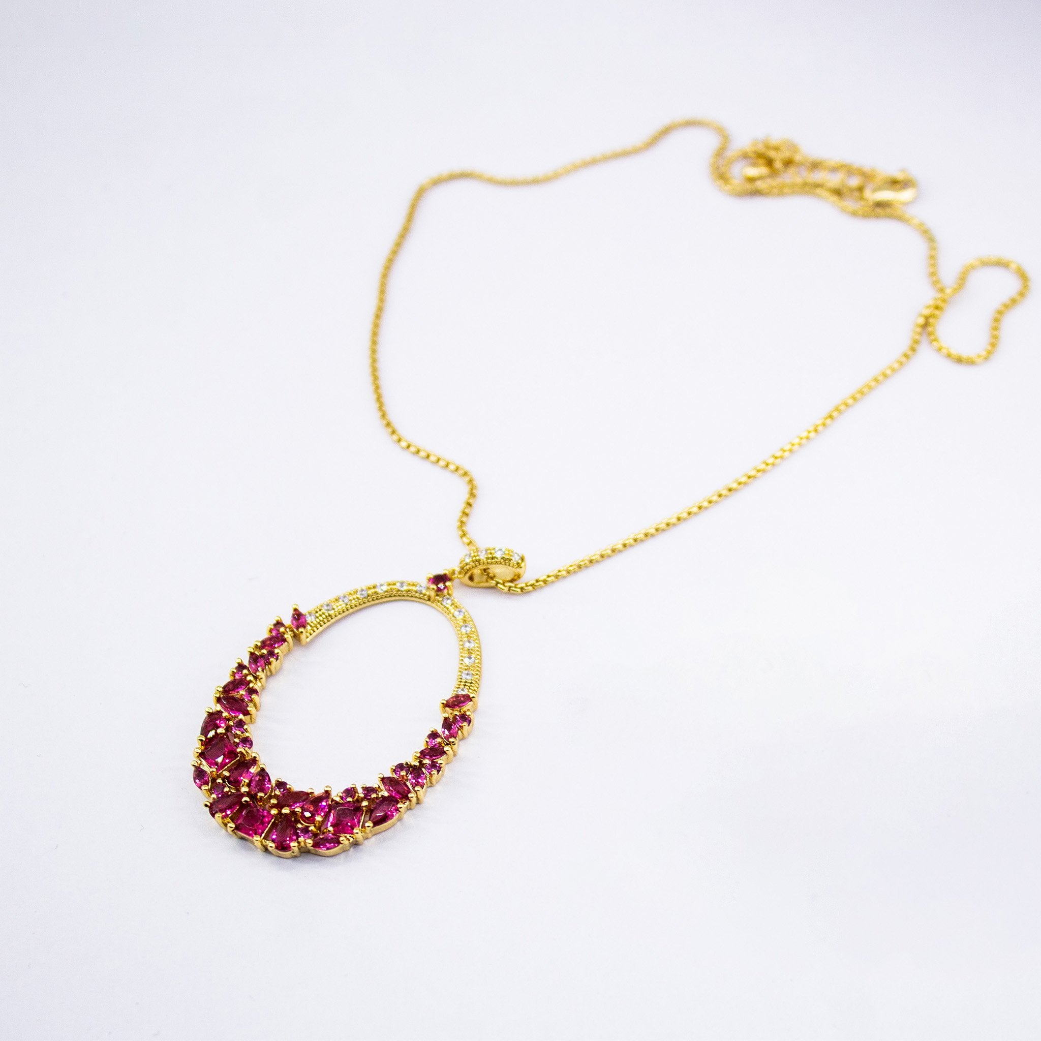 Kanoor Ruby Dangler Pendant - Red - Kuberlo - Best Gift for - Imitation Jewellery - Designer Jewellery - one gram gold - fashion jewellery