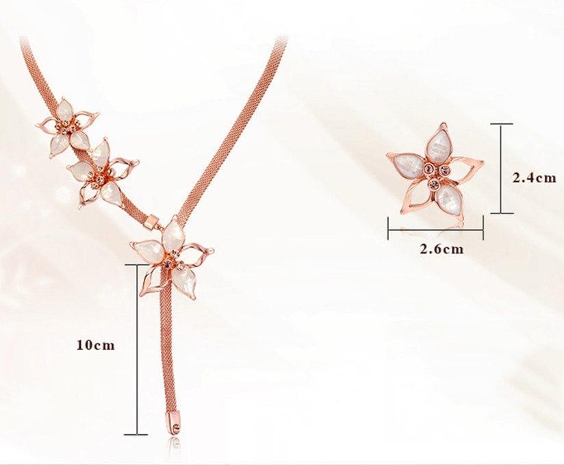 White Flora Necklace Set - Kuberlo - Best Gift for - Imitation Jewellery - Designer Jewellery - one gram gold - fashion jewellery