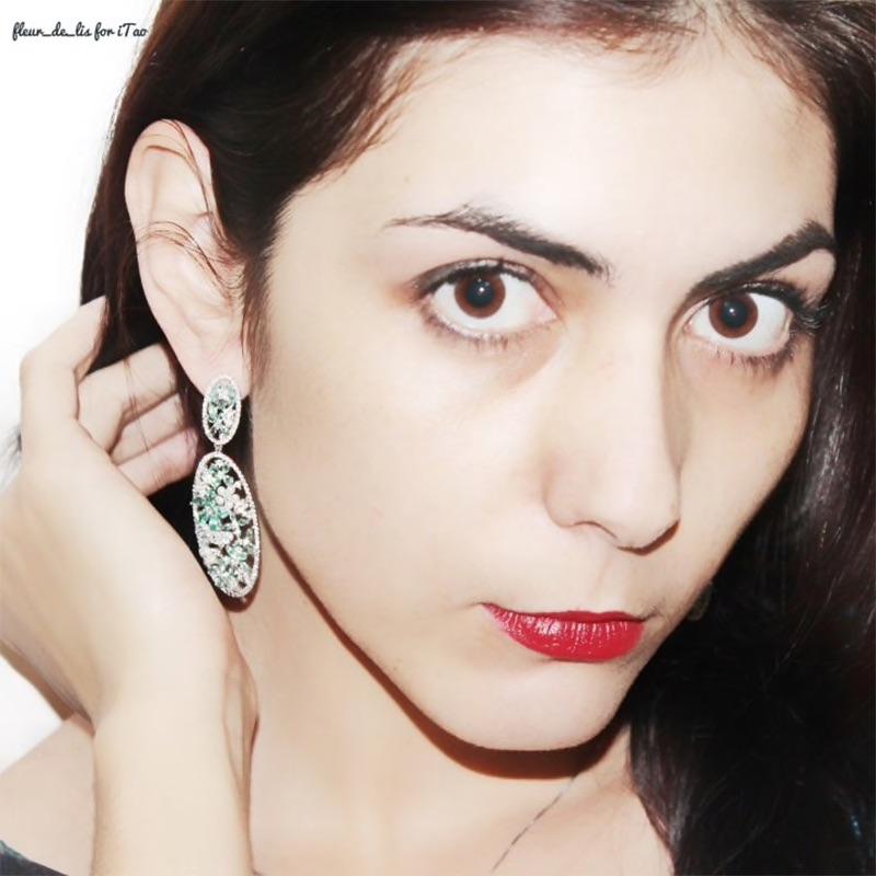 Blue Floral Earrings - Kuberlo - Best Gift for - Imitation Jewellery - Designer Jewellery - one gram gold - fashion jewellery