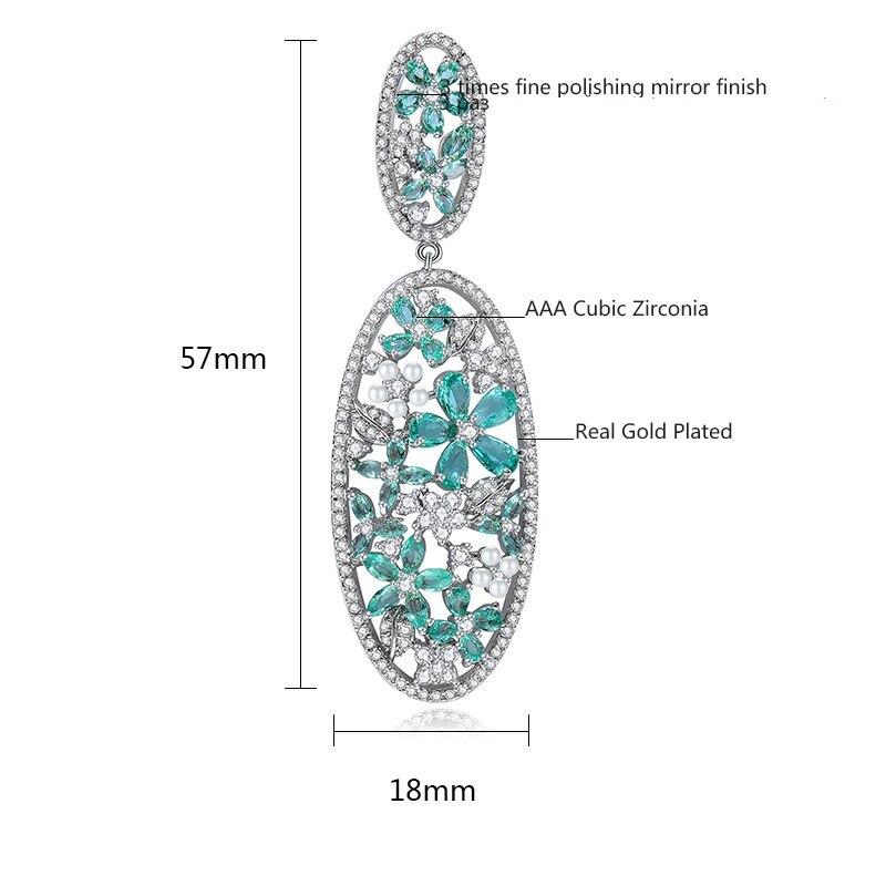 Blue Floral Earrings - Kuberlo - Best Gift for - Imitation Jewellery - Designer Jewellery - one gram gold - fashion jewellery