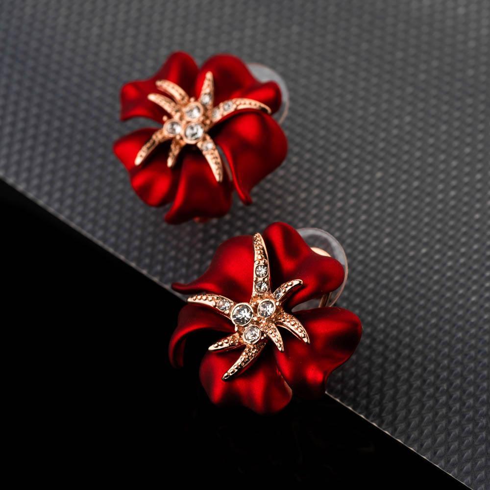 Red Flora Pendant Set - Kuberlo - Best Gift for - Imitation Jewellery - Designer Jewellery - one gram gold - fashion jewellery