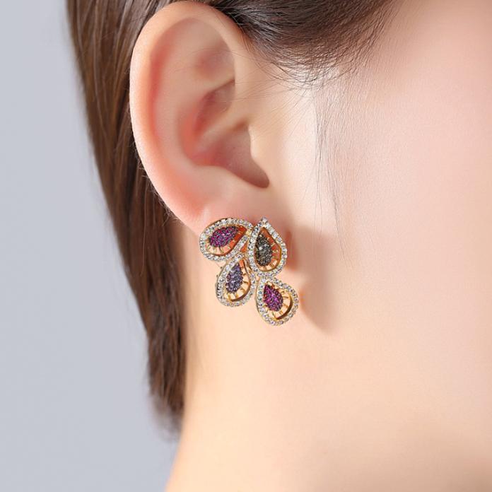 Holi studded Earrings - Kuberlo - Best Gift for - Imitation Jewellery - Designer Jewellery - one gram gold - fashion jewellery