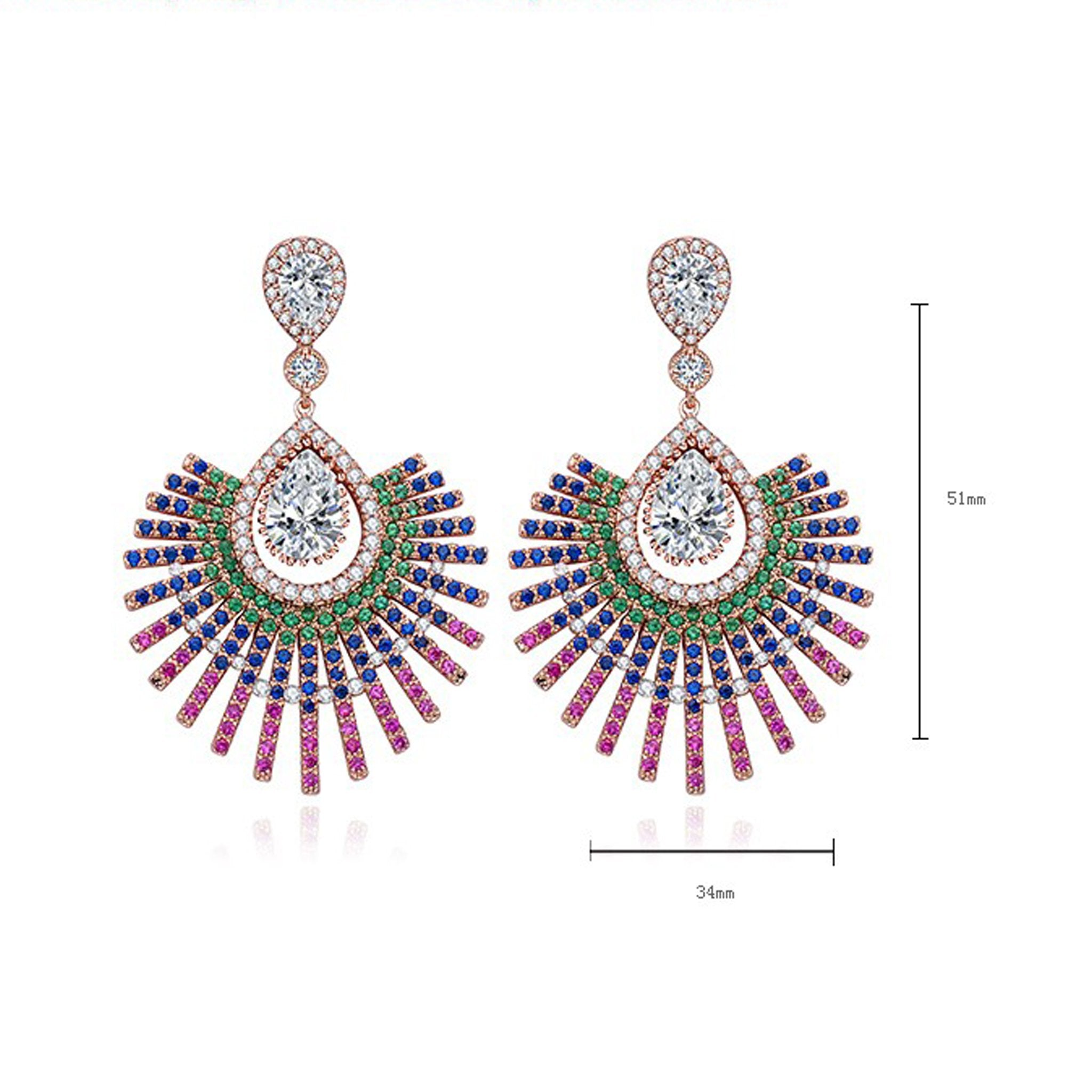 Peacock Dangler earrings - Kuberlo - Best Gift for - Imitation Jewellery - Designer Jewellery - one gram gold - fashion jewellery