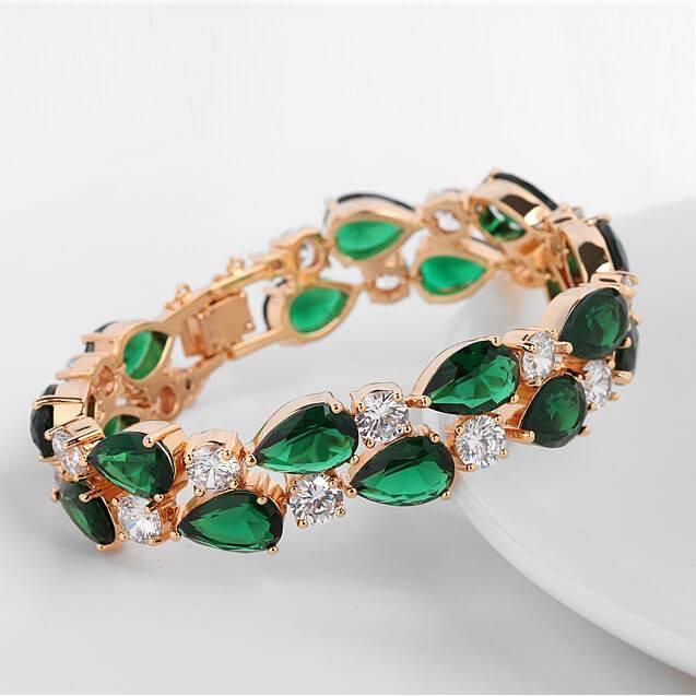 Emerald Green Vibrant Bracelet - Kuberlo - Best Gift for - Imitation Jewellery - Designer Jewellery - one gram gold - fashion jewellery