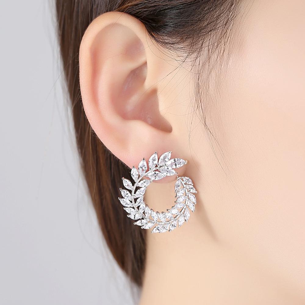 Aelia Earrings - White Gold - Kuberlo - Best Gift for - Imitation Jewellery - Designer Jewellery - one gram gold - fashion jewellery