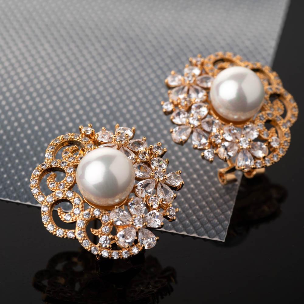 Stella Crystal Stud Earrings - Kuberlo - Best Gift for - Imitation Jewellery - Designer Jewellery - one gram gold - fashion jewellery