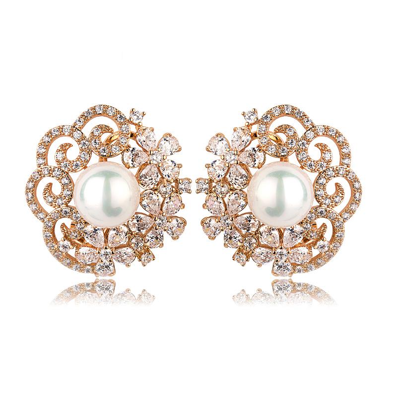 Stella Crystal Stud Earrings - Kuberlo - Best Gift for - Imitation Jewellery - Designer Jewellery - one gram gold - fashion jewellery