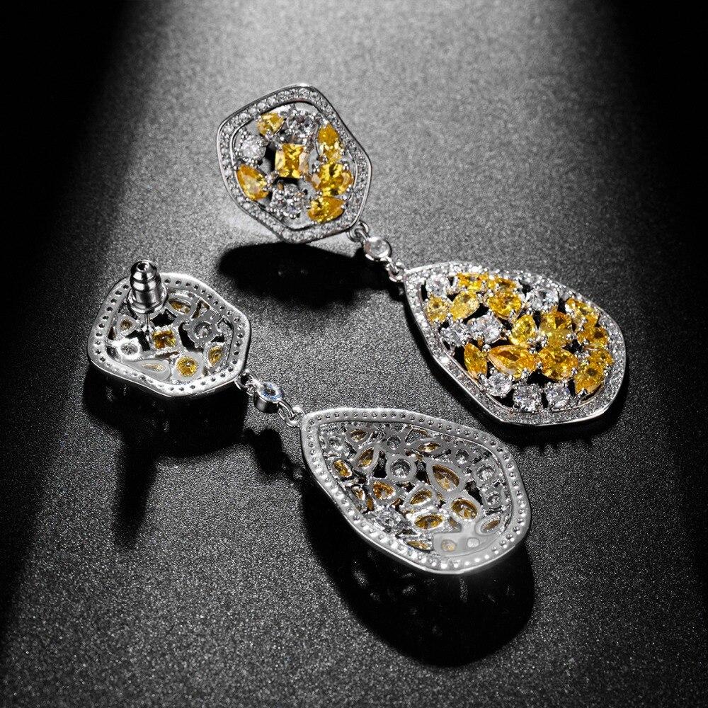 Yellow Crystal Danglers - Kuberlo - Best Gift for - Imitation Jewellery - Designer Jewellery - one gram gold - fashion jewellery