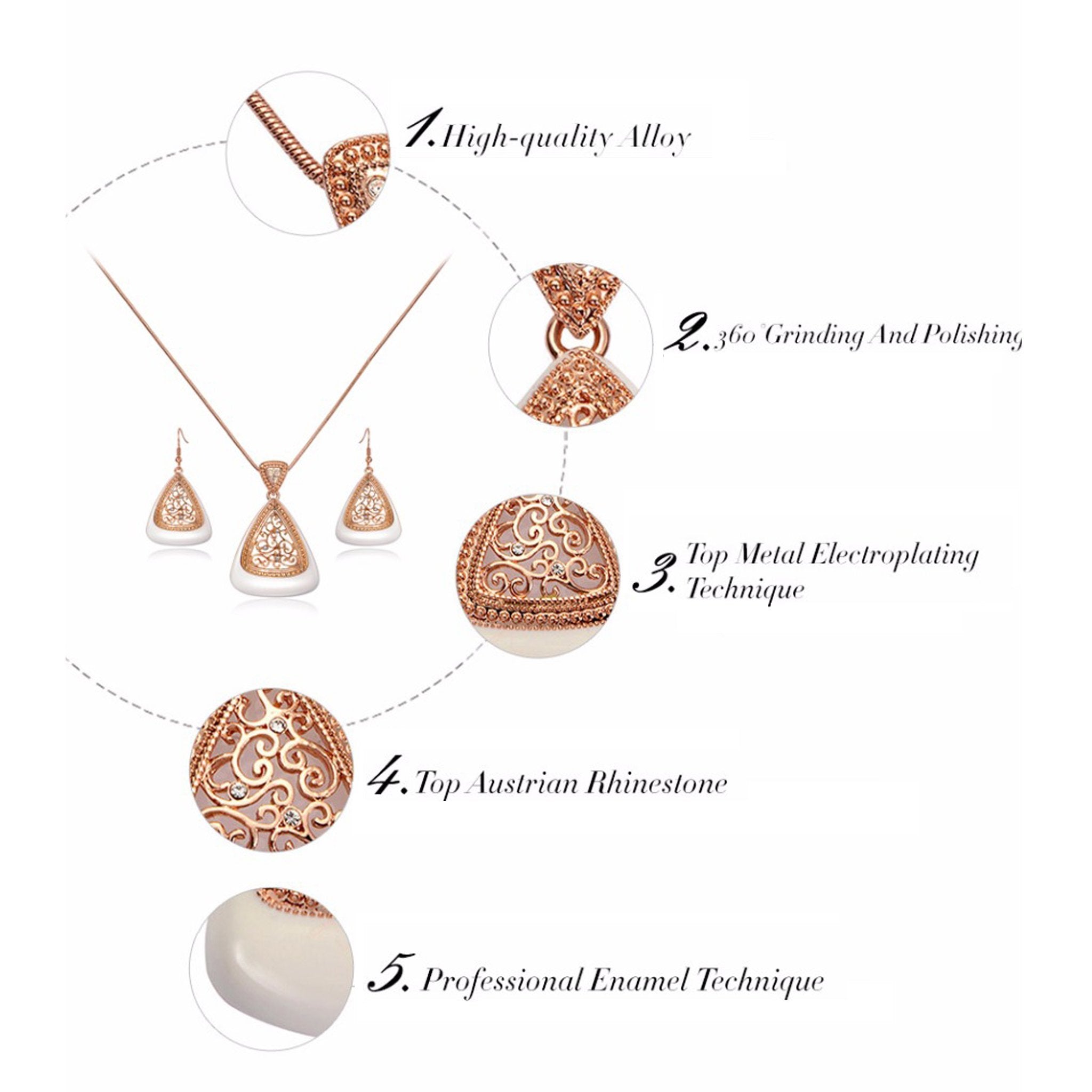 Elegance Pendant Set - Kuberlo - Best Gift for - Imitation Jewellery - Designer Jewellery - one gram gold - fashion jewellery